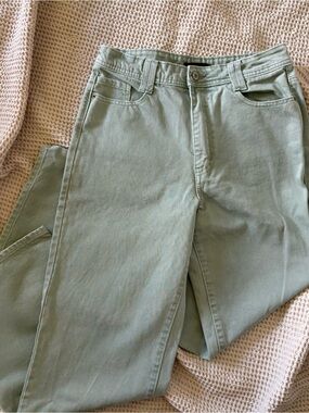 forever 21 sage green wide leg jeans